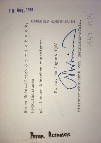 Autogramm peter altmeier - peter,