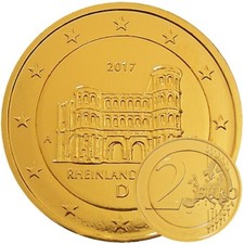 2 Euro Münze 24 Karat